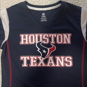 Houston Texans Navy Jersey Shirt with Red and White Accents